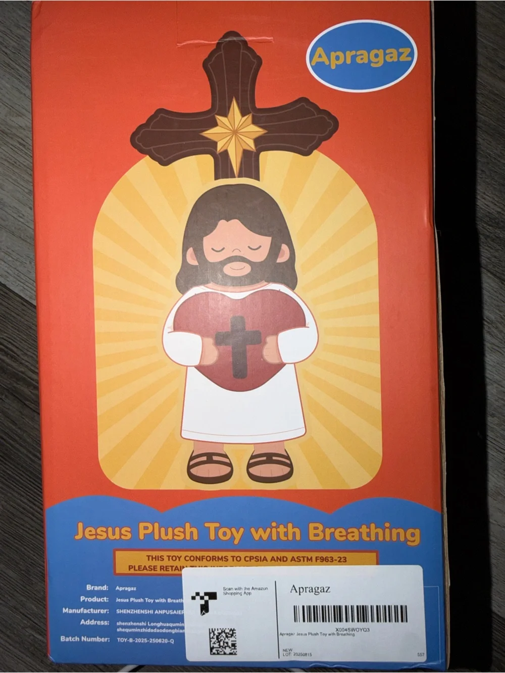 RAGA Plush Jesus Toy in Orange and Yellow